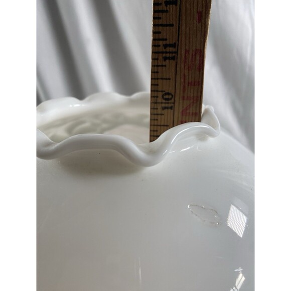 Antique Gone With The Wind Globe Lamp Shade Hand Painted Pink Floral Roses READ - Picture 9 of 14